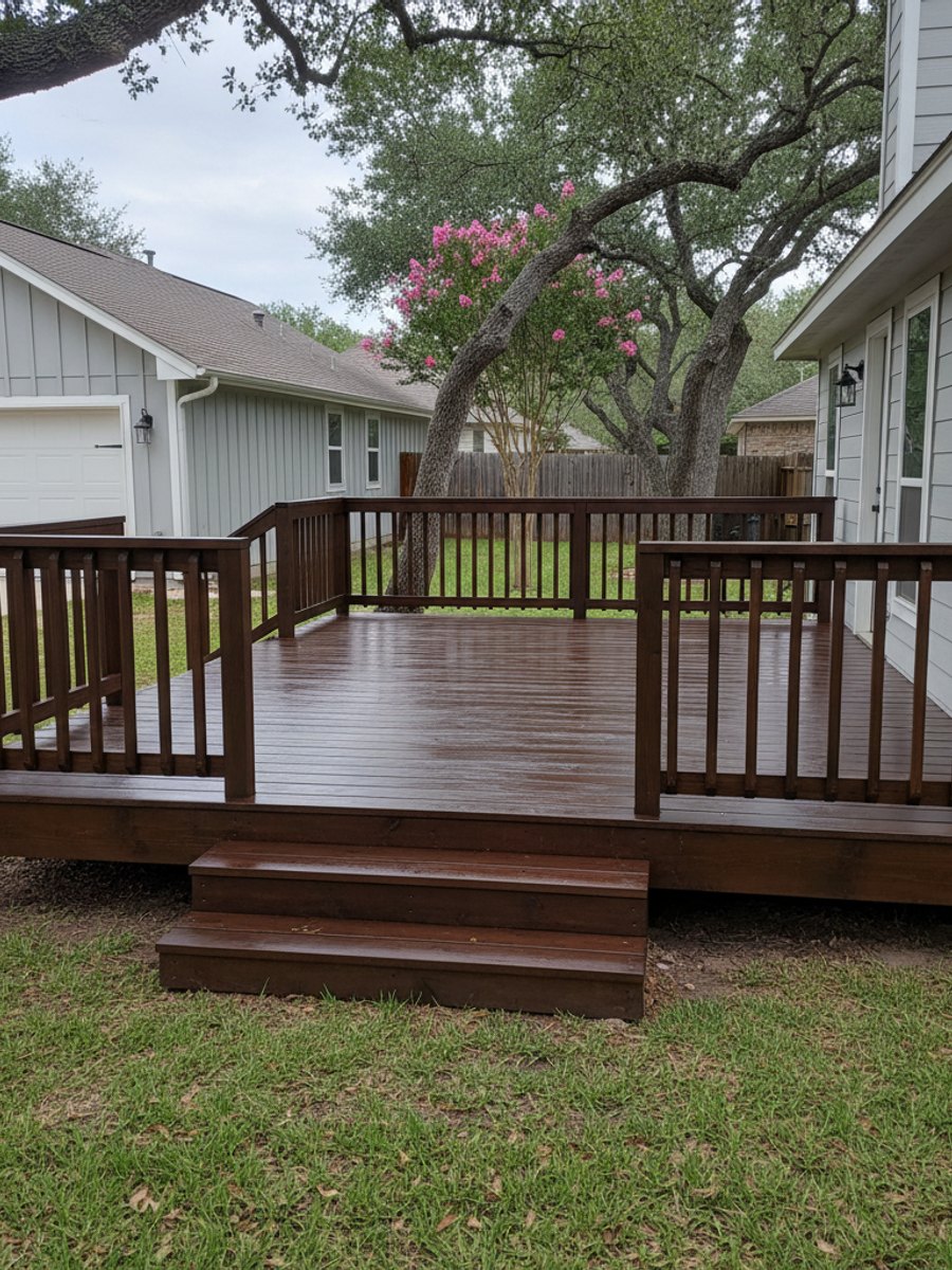 Deck Railing Installation & Repair completed by Omega Deck Co in Clint, TX