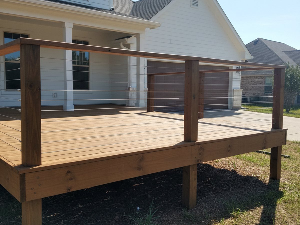Deck Staining & Sealing completed by Omega Deck Co in Fabens, TX