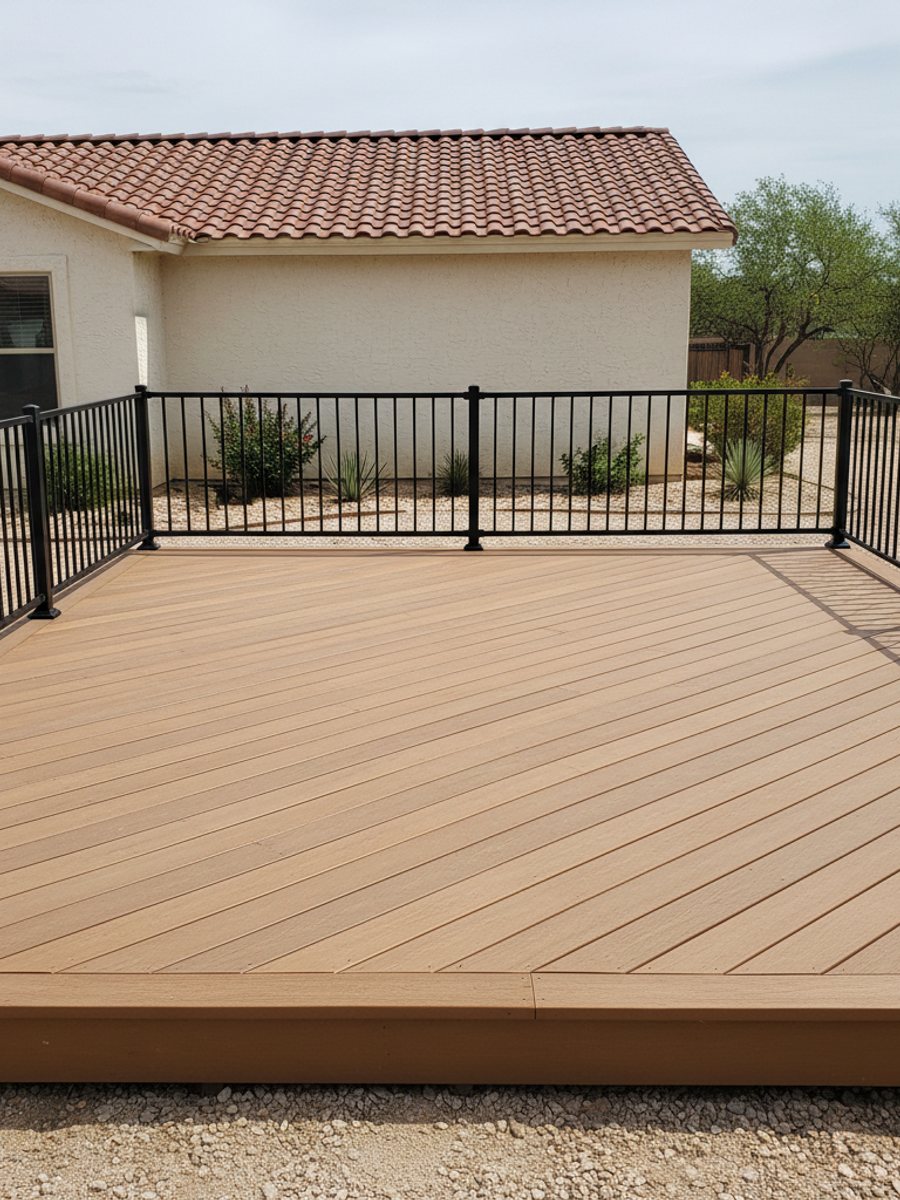 Composite Decking Installation completed by Omega Deck Co in San Elizario, TX