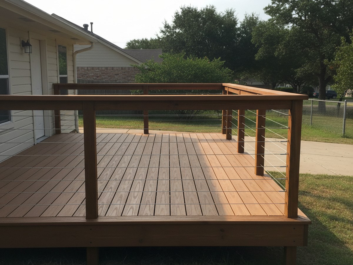Composite Decking Installation completed by Omega Deck Co in Fabens, TX